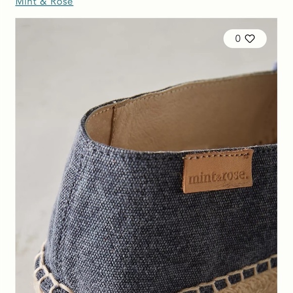 Anthropologie Mint & Rose Amalfi Espadrilles Navy Blue Metallic Cap Toe Size 8 - Picture 10 of 16